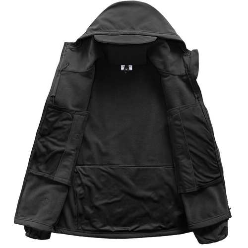 Men Waterproof Tactical Soft Shell Jacket Coat Fleece Lined Zip Up Hoodie Jacket