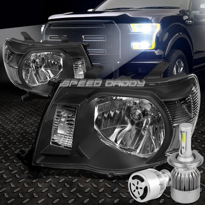 ЧЕРНАЯ ФАРА В КОРПУСЕ + ПРОЗРАЧНЫЙ УГОЛ + БЕЛЫЙ СВЕТОДИОД H4 HID с ВЕНТИЛЯТОРОМ ДЛЯ 05-11 TACOMA
