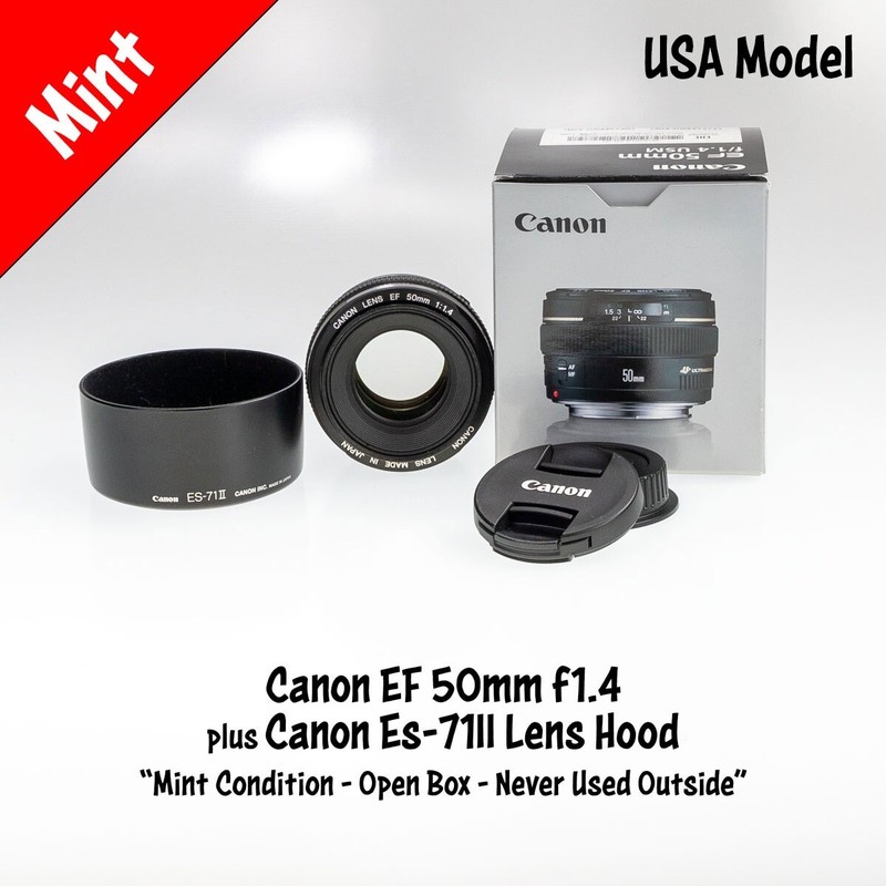 ES71II Round Lens Hood For Canon EF 50mm f//1.4 USM