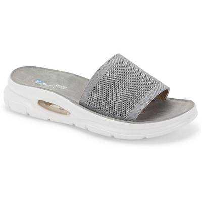 

Сандалии Aqua College Womens Alina Grey Slide Sandals Shoes 9.5 Medium (B,M) BHFO 6104, Grey knit