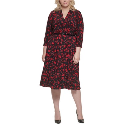 Женское черное платье-клеш из матового джерси Tommy Hilfiger Plus 16W BHFO 9866