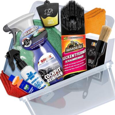 Innenreinigung Autopflege Box Kompakt Set + 83metoo Dufteimer Fresh Vanilla