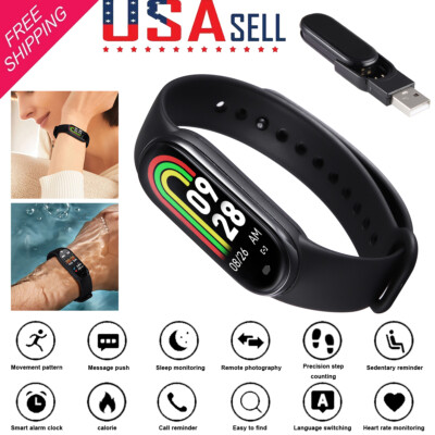 M8 Smart Bracelet Band Heart Rate Blood Pressure Tracker Fitness Smart Watch New