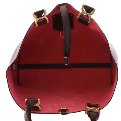 Pre-owned Chloé Chloe Deep Violine Leather Marcie Tote Bag Chc23ss651i31