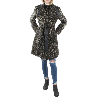 

Женский черный тренч миди с леопардовым принтом Vince Camuto Верхняя одежда  BHFO 8764, Leopard
