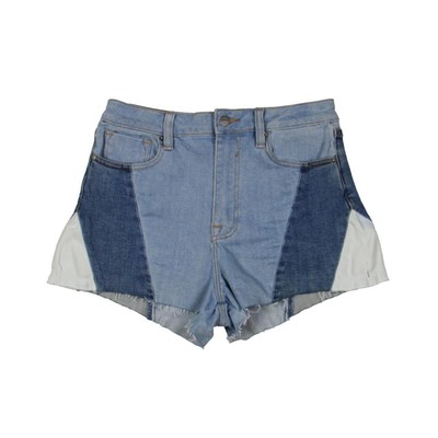 

Обрезанные шорты Driftwood Womens Blue Denim с высокой посадкой в технике пэчворк  BHFO 8033, Синий, S41188A