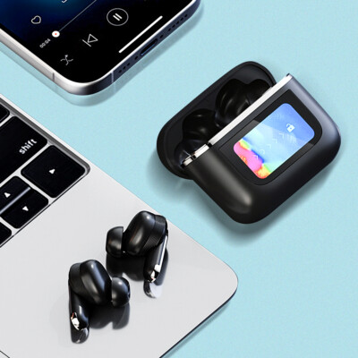 Smart Touch Screen TWSEarbuds Sport Waterproof Wireless Bluetooth Headphone Good