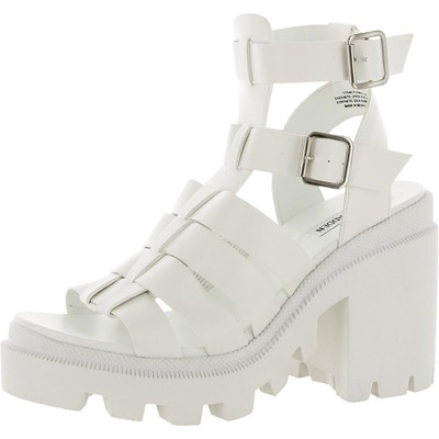 Steve Madden / женские белые босоножки на космической платформе 7,5 см (B,M) BHFO 1761