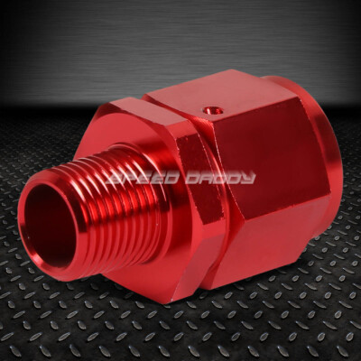 12-ВНУТРЕННИЙ РАСТРУБ НА 1/2 NPT НАРУЖНЫЙ КРАСНЫЙ АЛЮМИНИЕВЫЙ РЕДУКТОР С B-ОБРАЗНОЙ ГАЙКОЙ, ПОВОРОТНЫЙ ФИТИНГ