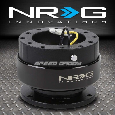 УНИВЕРСАЛЬНОЕ РУЛЕВОЕ КОЛЕСО NRG КОРОТКОЕ, БЫСТРОРАЗЪЕМНЫЙ АДАПТЕР GEN 2.0 с 6 отверстиями, ЧЕРНЫЙ