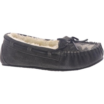 

Женские серые тапочки Minnetonka Lodge Trapper 12 Super Slim (SS) BHFO 6644, Charcoal/aztec