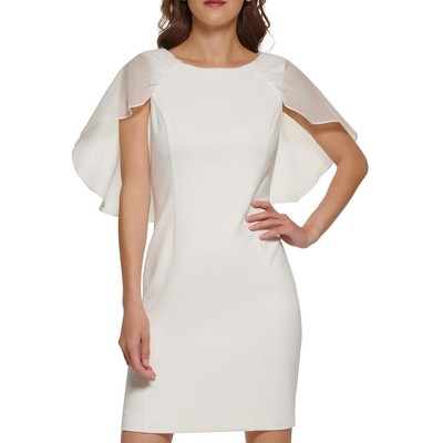 

Женское мини-платье-футляр цвета слоновой кости DKNY Scuba  BHFO 5100, Цвет слоновой кости
