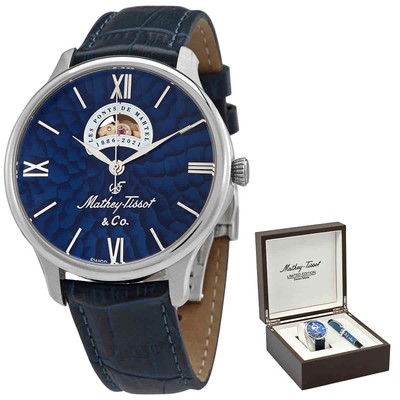 Мужские часы Mathey-Tissot Edmond с автоматическим синим циферблатом MC1886ABU