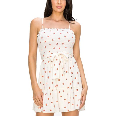 Женское белое мини-платье-футляр B. Darlin с принтом и поясом для юниорок XS BHFO 9854