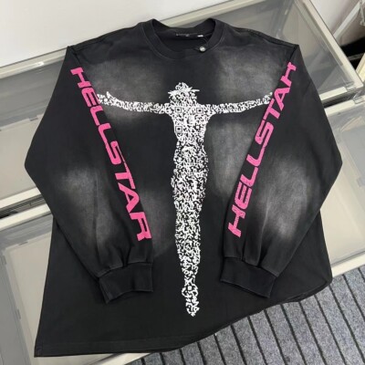 Hellstar Studios QR Christ Long Sleeve Unisex Washed Vintage Long Sleeve T-shirt