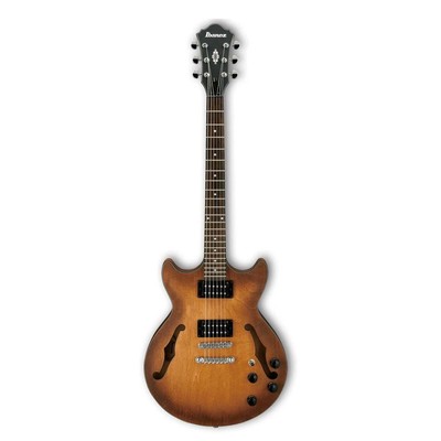 Ibanez Artcore AM73B Электрогитара с полым корпусом, гриф из палисандра, табачный плоский цвет
