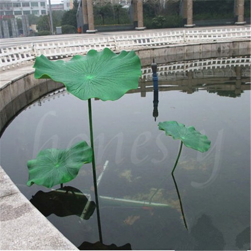 Artificial Water Lily Lotus Leaf Aquarium Pond Garden Decor Green 17/28