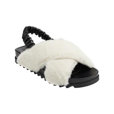 Marc Fisher Женские Сандалии Javin Faux Fur Flat Criss Cross Slingback BHFO 0958