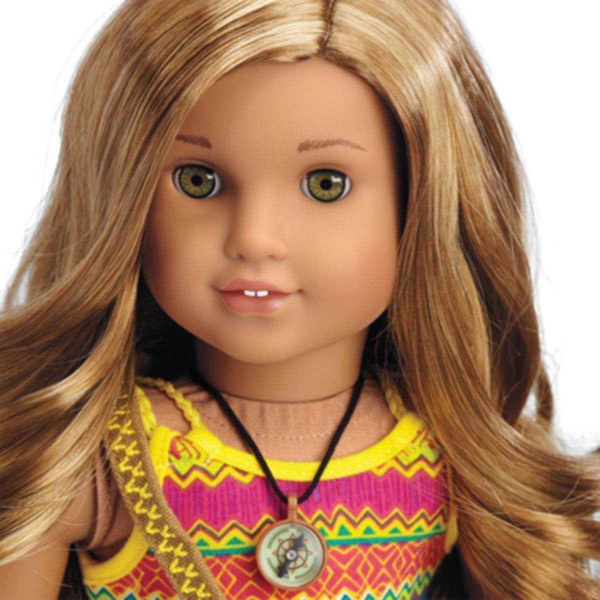 American Girl Lea Clark Doll New Book Messenger Bag Compass Necklace Global Ship