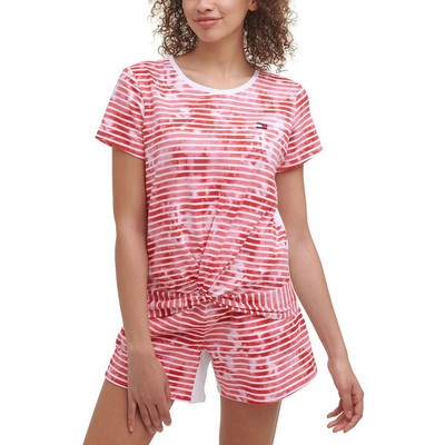 

Женская белая футболка Tommy Hilfiger Sport Tie Dye Top Juniors  BHFO 7931, Scarlet