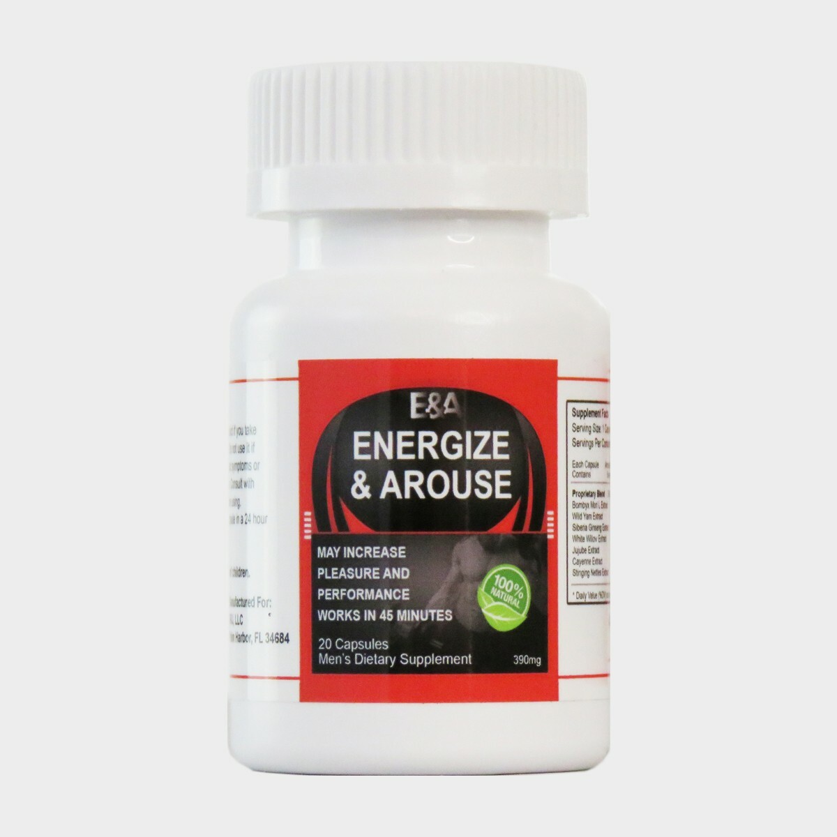 Energize & Arouse Rapid Male Performance Enhancer, Energy & Endurance Supplement