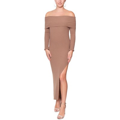 

Rachel Rachel Roy Женское коричневое длинное платье-свитер с драпировкой  BHFO 7352, Almond