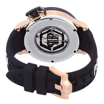 Pre-owned Philipp Plein Hyper Sport Automatic Crystal Black Dial Men's Watch Pwuaa0223