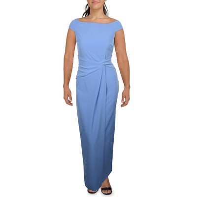 

Женское синее вечернее платье с открытыми плечами Lauren Ralph Lauren  BHFO 8821, Blue loch