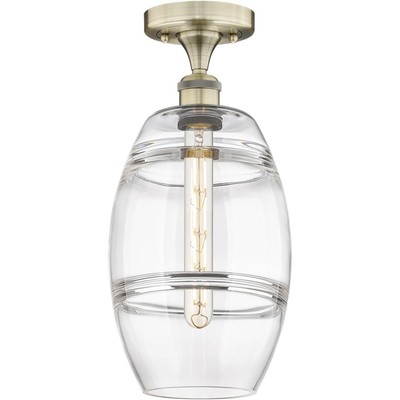 Innovations Lighting 616-1F-AB-G557-8CL Edison Vaz Semi-Flush Mount