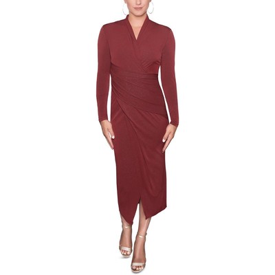 

Rachel Rachel Roy Женское вечернее платье макси макси с искусственным запахом BHFO 2201, Redwood combo