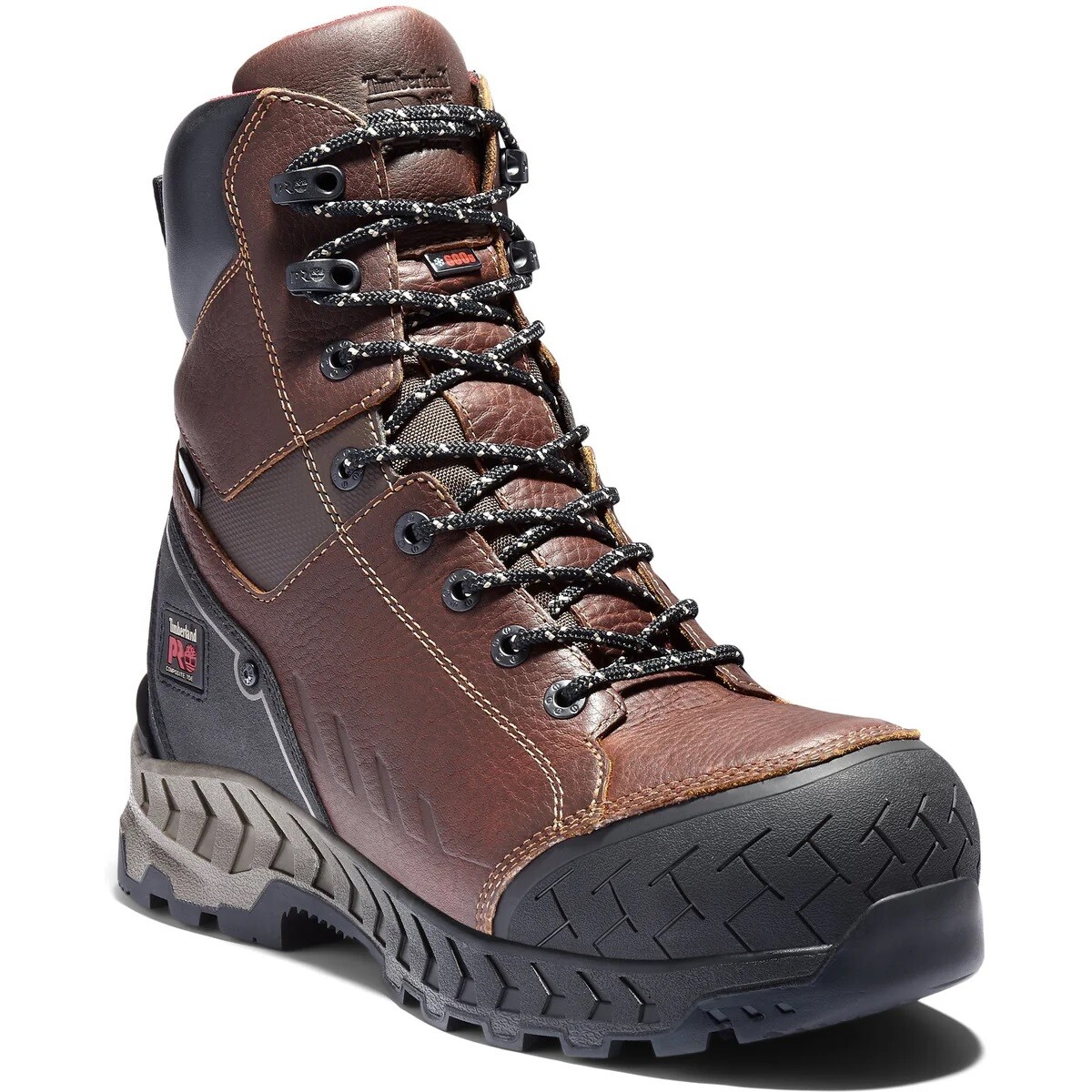 Pre-owned Timberland Pro Men's  Work Summit Waterproof Insulated Ct Brown 8" Boot Tb0a25d9