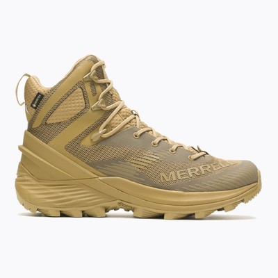 Pre-owned Merrell Work Men's Rogue Tactical Gore-tex® Waterproof Boot Dark Coyote -