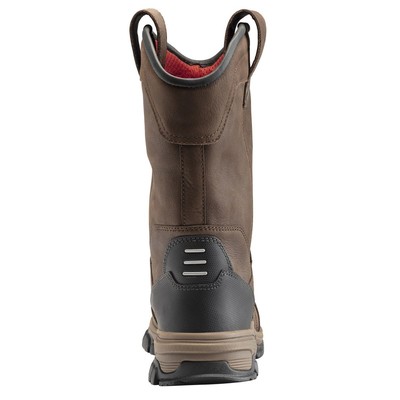 Pre-owned Avenger Men's 11" Ripsaw Alloy Toe Eh Pr Waterproof Wellington Work Boot Brown -