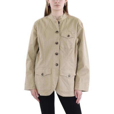 Lauren Ralph Lauren Womens Tan Twill Anorak Jacket Coat Plus 16W BHFO 6204