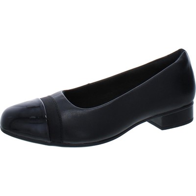 Женские черные кожаные лоферы без шнуровки Clarks 9 Medium (B,M) BHFO 1827