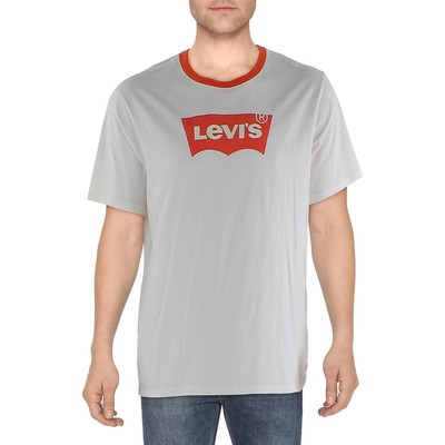 Мужская белая футболка Levis с круглым вырезом и коротким рукавом M BHFO 9068