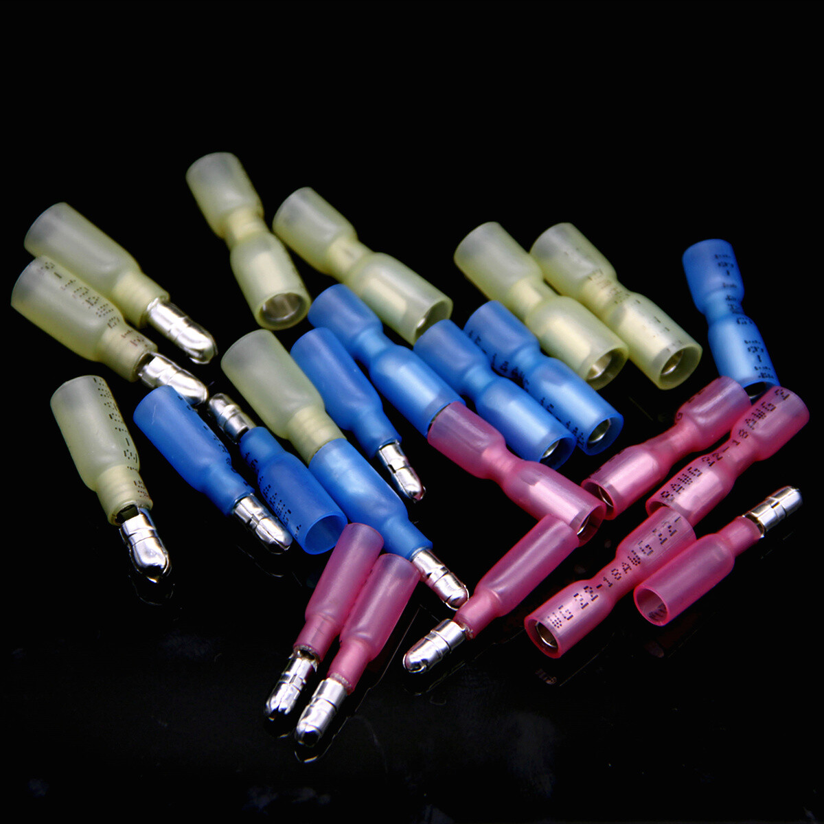 160PCS Female Male Bullet Heat Shrink Wire Connector Crimp Terminal Kit