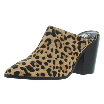 

Женские туфли-мюли из телячьего волоса Steve Madden Savina Tan 9, средние (B,M) BHFO 9251, Leopard, Savina