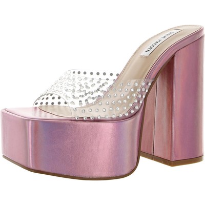

Женские рубиново-розовые сандалии на платформе Steve Madden, обувь 7,5, средний (B,M) BHFO 5314, Iridescent