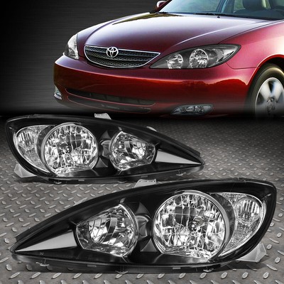 Для 02-04 Toyota Camry Черный корпус с прозрачными угловыми лампами для замены фар
