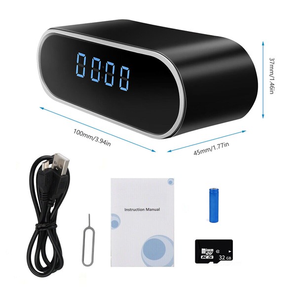 HD 1080P Spy Camera WiFi Hidden Wireless Night Vision Security Nanny Cam Alarm - Image 24