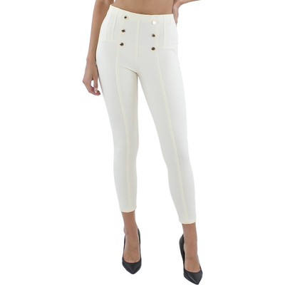 

DKNY Женские белые укороченные леггинсы с завышенной талией Petites  BHFO 1533, White swan, XJ1PR283