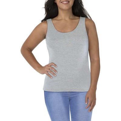 

Женская серая хлопковая майка без рукавов Style - Co.  BHFO 5725, Light grey heather