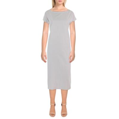 

Женское розовое платье прямого кроя из тенсела Eileen Fisher с боковыми разрезами  BHFO 5640, Керамика