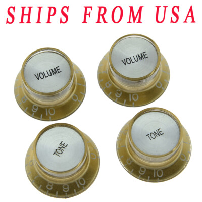 4pcs LP Guitar Reflector Knobs Gold/Silver Top Hat for Epiphone Les Paul SG