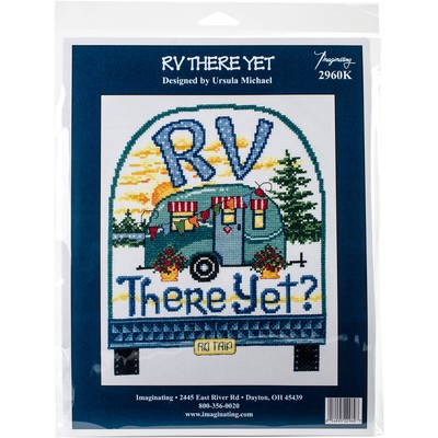 M & R Technologies RV There Yet? Counted Cross Stitch Kit-7.5''X9.5'' 14 Count