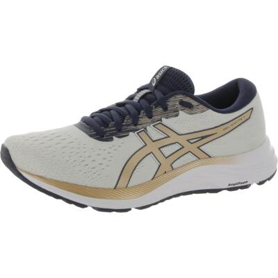 

Asics Mens GEL-EXCITE 7 White Running Shoes Кроссовки 9.5 Medium (D) BHFO 6566, White/navy/gold, GEL-EXCITE 7