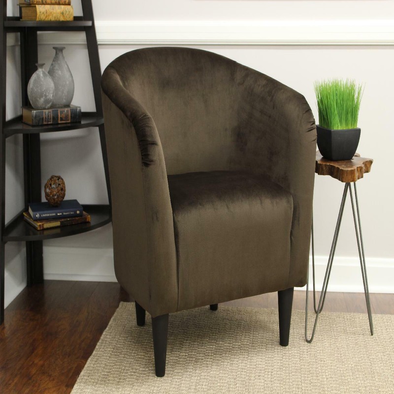 Microfiber Tub Accent Chair Classic and Contemporary Padded For Comfort / Style