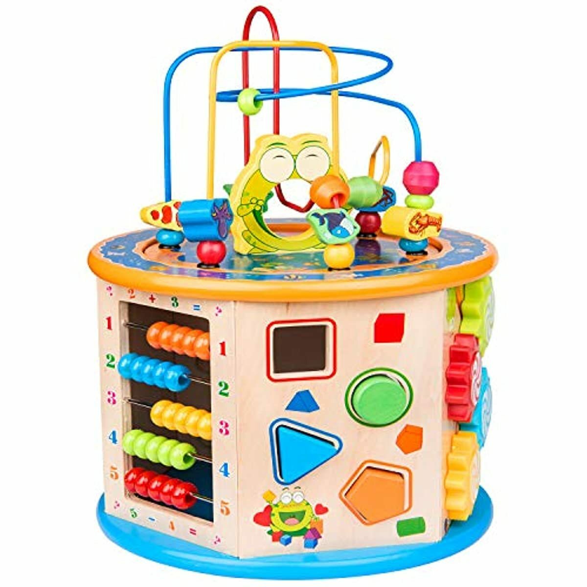 wooden activity cube for 1 year old