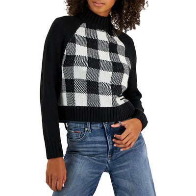 Женский черный фирменный пуловер в клетку Tommy Jeans S BHFO 2480